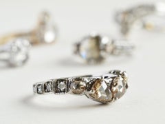 Maniamania Sacred Engagement Ring in Champagne Rose Cut Diamond and White Gold
