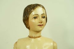 Manichino femminile da artista snodabile legno di faggio fine '800 altezza 19.7