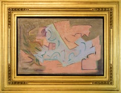 "Upper Street" Manierre Dawson, Cubism, Abstract Pastels, Cityscape