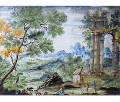 De Manifattura Castelli, Paisaje con arquitectura y figuras