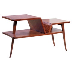 Italian manufacture, Low three-legged coffee table for living room, 1950s