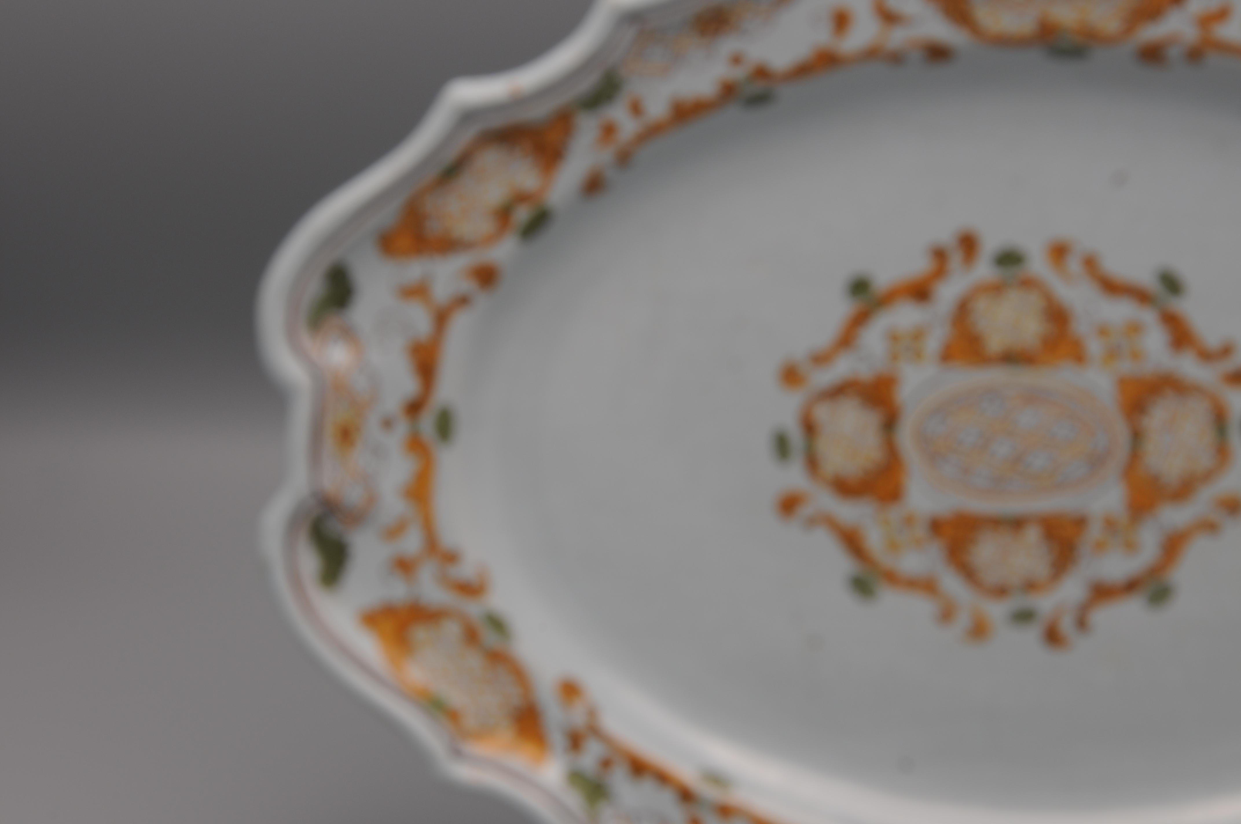 Glazed Manifattura San Carlo della Real Fabbrica di Caserta - Serving dish 18th century For Sale