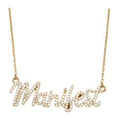 Collana con ciondolo Manifest in oro massiccio 14K (certificato)