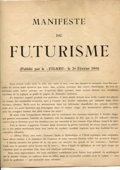 Manifeste du Futurisme, Italy 1914