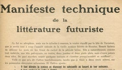 Manifeste Technique de la Littérature Futuriste, Italy 1912