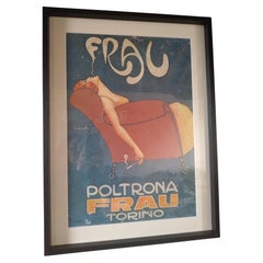 Vintage Poltrona Frau Advertising Poster 