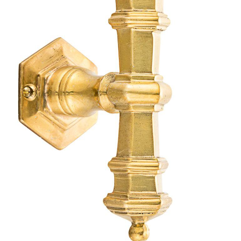 Brera polygonal brass window handle In New Condition For Sale In Firenze, FI