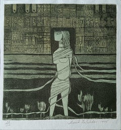 Untitled, AP-22/32, Etching Paper Indian Modern Artist Manik Talukdar "In Stock"