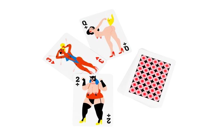 In response to the notion that the world is too serious and short on humor, Roma Manikhin gives us a dose of satire with his saucy deck of playing cards and provocative candlesticks created for the Normann x Brask Art collection. A burlesque circus