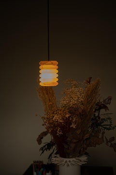 Maniko Fluta 12 Lámpara Colgante de Alabastro Blanco by Simone & Marcel