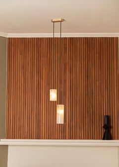 Maniko Pipo Double White Alabaster Pendant Lamp by Simone & Marcel