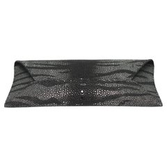 Manila Stingray Platinum Tiger Striated Clutch