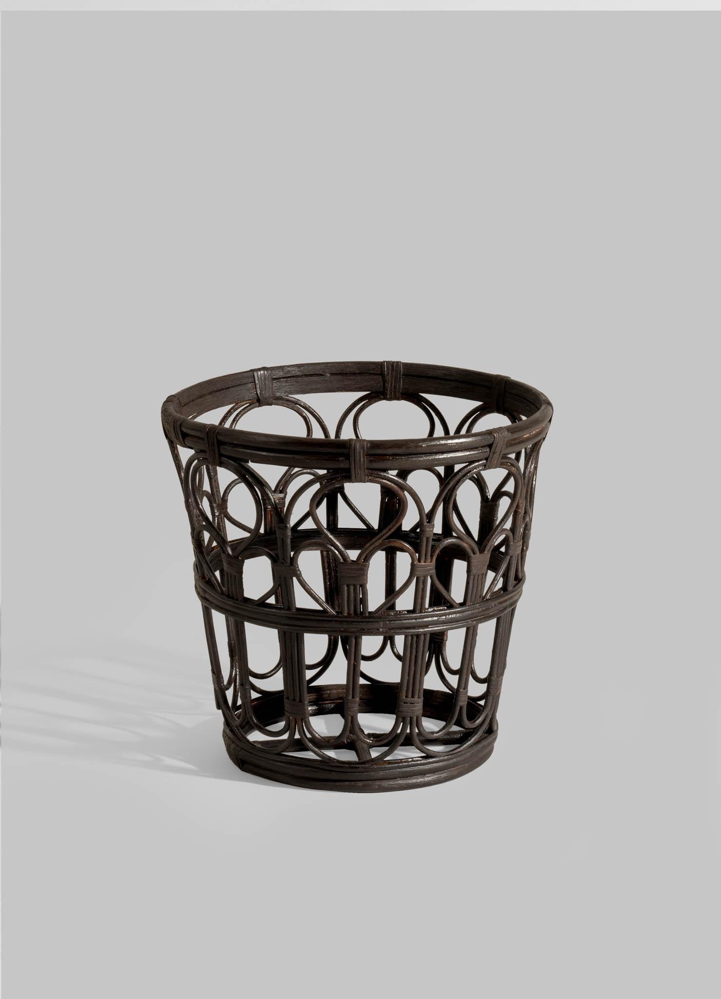 Indian Manipur Champagne Bucket in Brass and Cane, Viya By Vikram Goyal For Sale