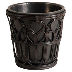 Manipur Champagne Bucket in Brass and Cane, Viya By Vikram Goyal