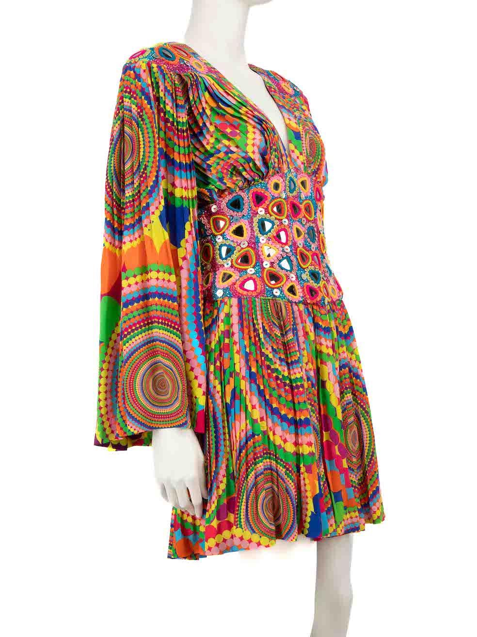CONDITION is Very good. Hardly any visible wear to the dress is evident on this used Manish Arora designer resale item.
 
 
 
 Details
 
 
 Multicolour
 
 Silk
 
 Dress
 
 Dotted pattern
 
 Mirror, sequin and button embellishments
 
 Mini
 
 Long