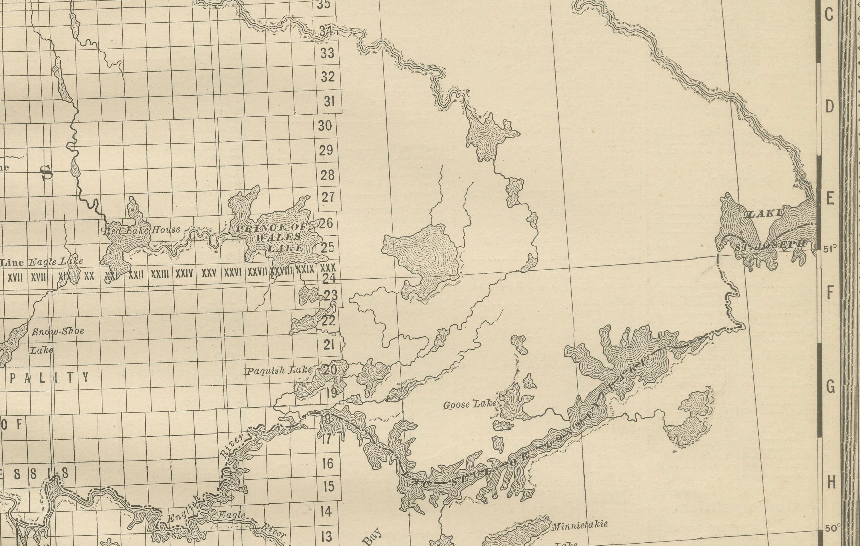 Americano Mappa ferroviaria antica di Manitoba del 1888 circa - Città e paesi della provincia di Keystone in vendita