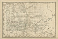 Mappa ferroviaria antica di Manitoba del 1888 circa - Città e paesi della provincia di Keystone