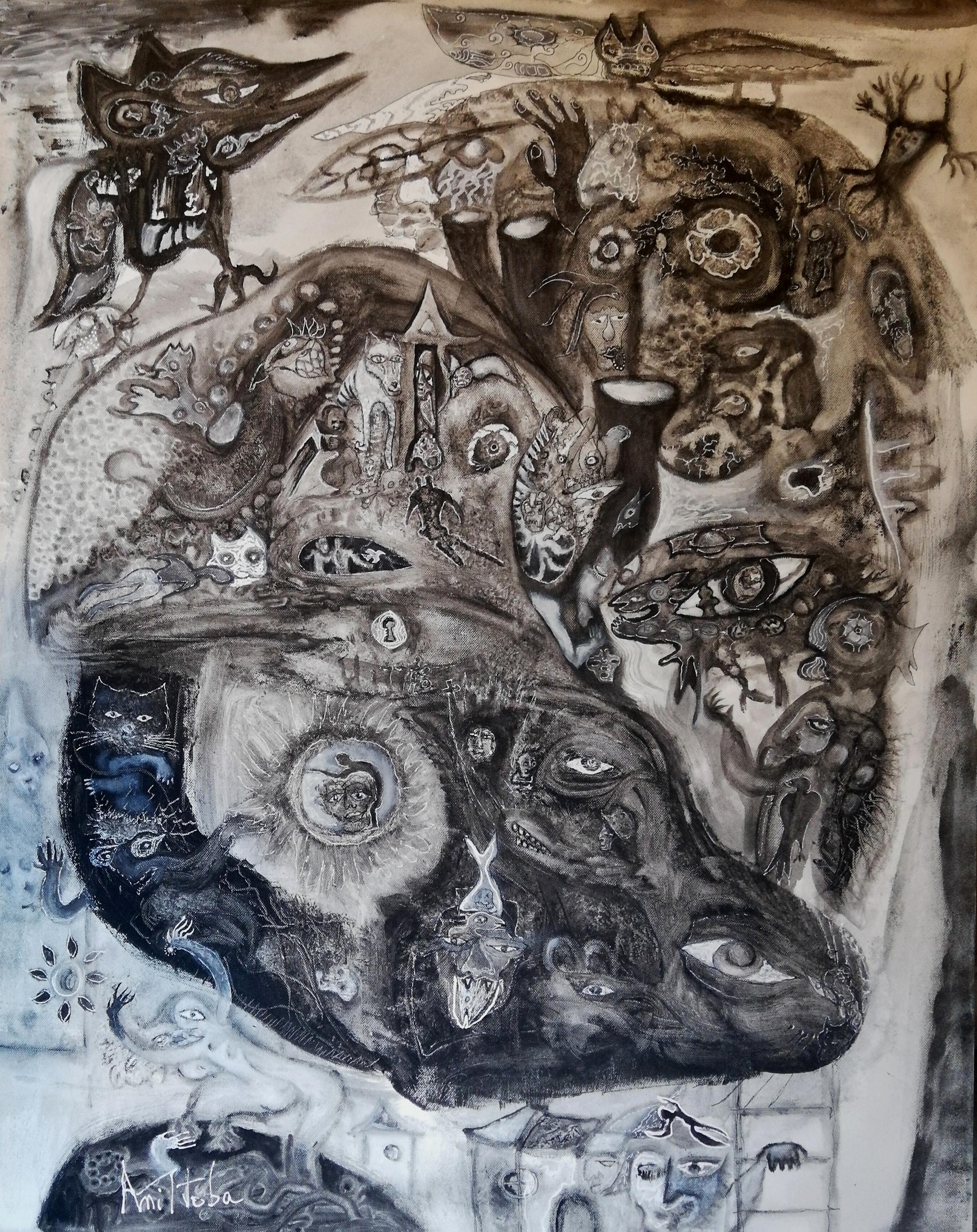 Abstract Painting di Manitoba - L'ultimo grido della tigre della Tasmania
