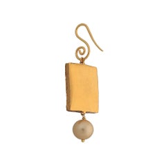 Manjrie Ruby Pearl Coral Sapphire Diamond Garnet Gold Artisan Hook Earrings