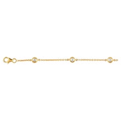 18 Karat Yellow Gold Double-Sided Bracelet with Uncut Diamonds