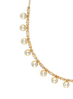 18 Karat Yellow Gold Necklace with Uncut Diamonds