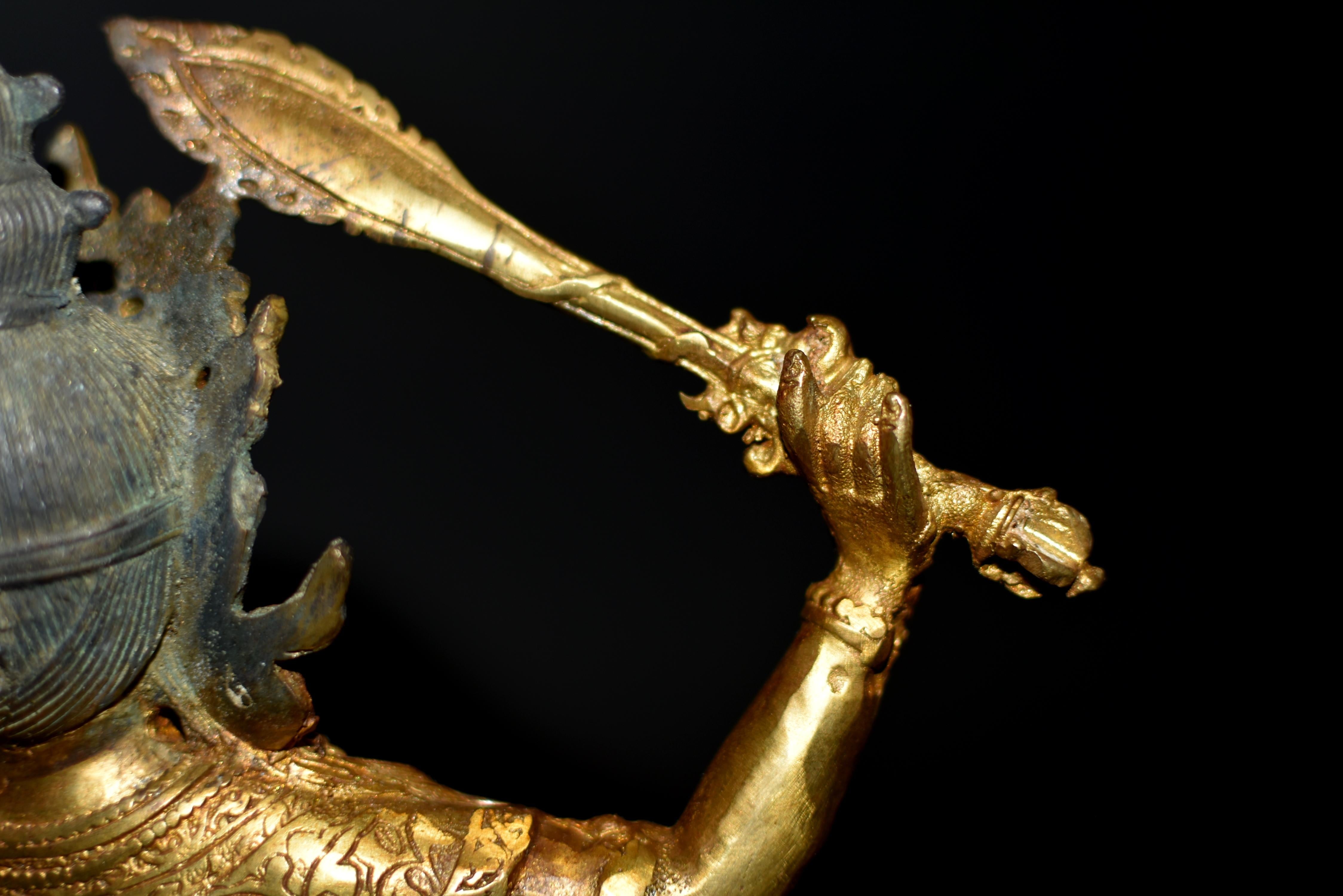 Manjushree Git Bronze Tibetan Buddha For Sale 7