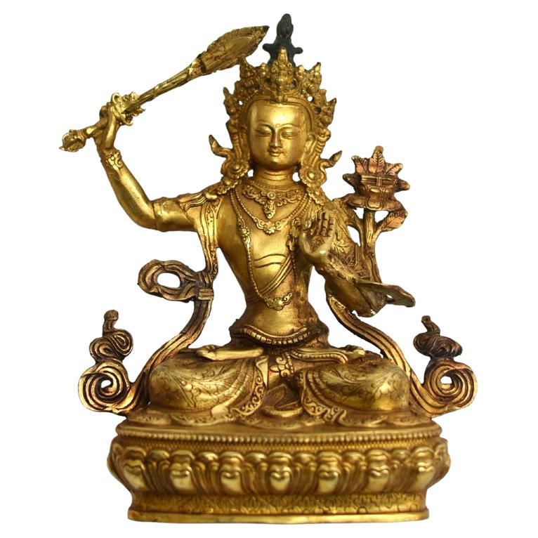 Manjushree Git Bronze Tibetan Buddha For Sale