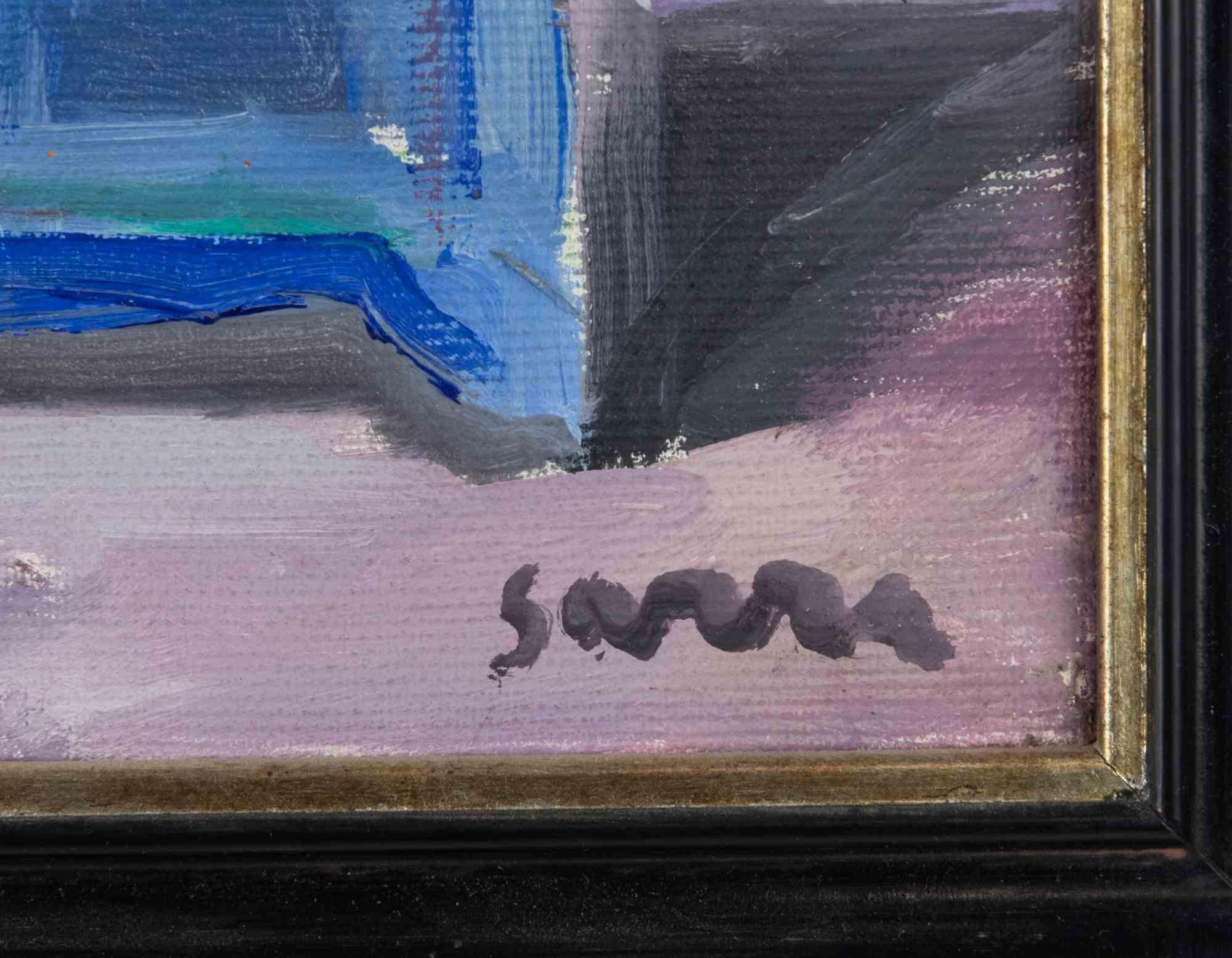 Nu de femme - Peinture de Manlio Sarra - Milieu du 20e siècle en vente 3