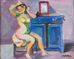 Nude of Woman - Paint by Manlio Sarra - Mid-20th Century
