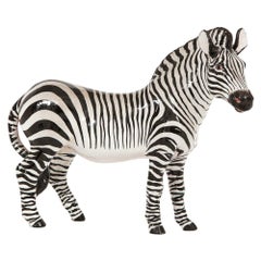 Manlio Trucco Zebra, Ceramic, Black, White, Signed