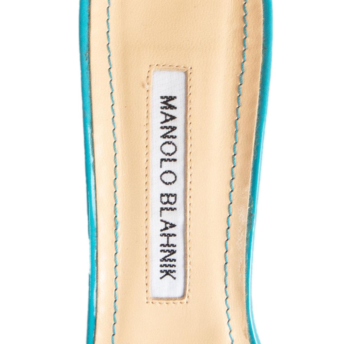 MANLO BLAHNIK türkisfarbene CHAOS-Sandalen aus Lackleder 38 im Angebot 2