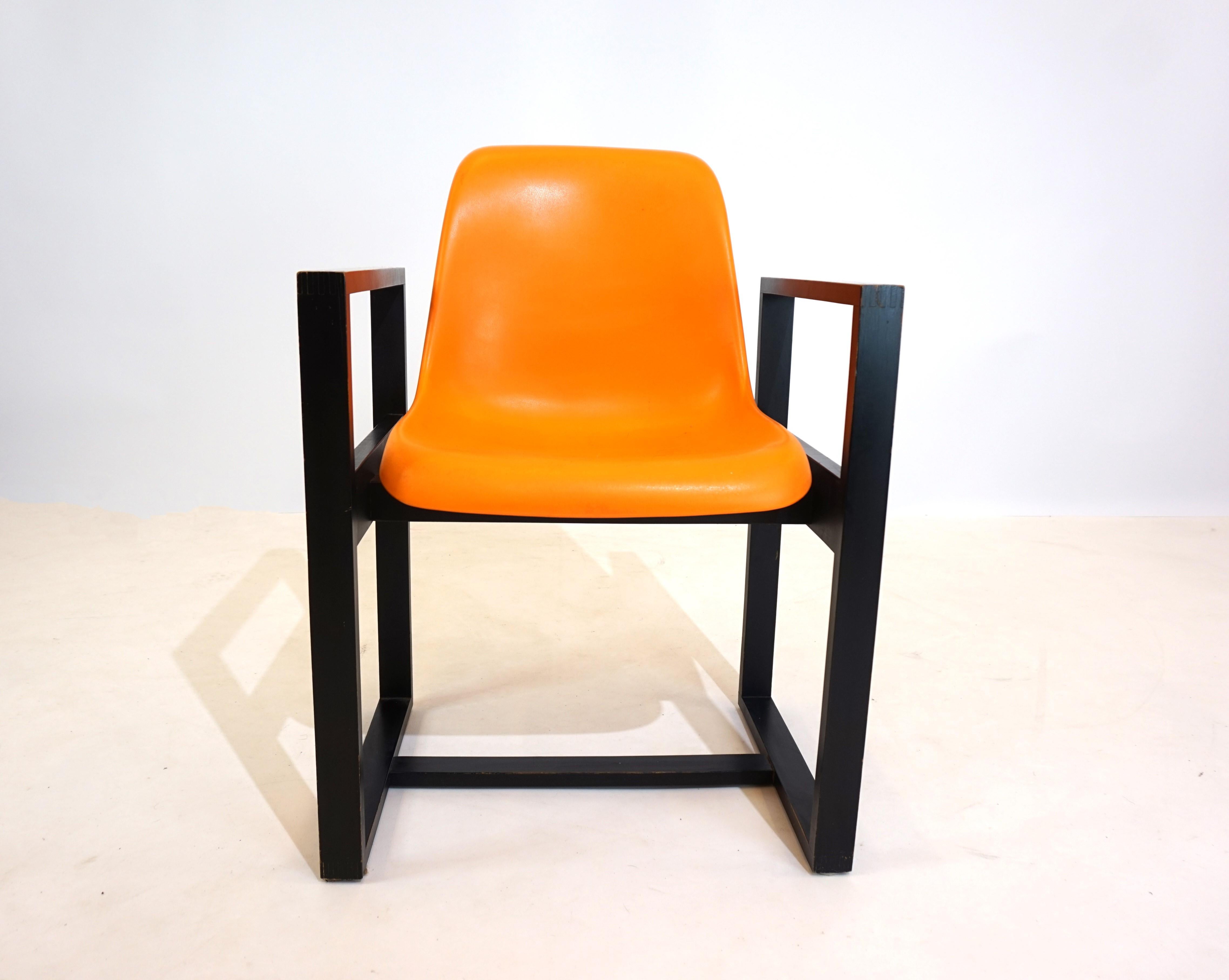Mann Möbel Set of 4 Dining Room/Office Chairs 70s For Sale 11