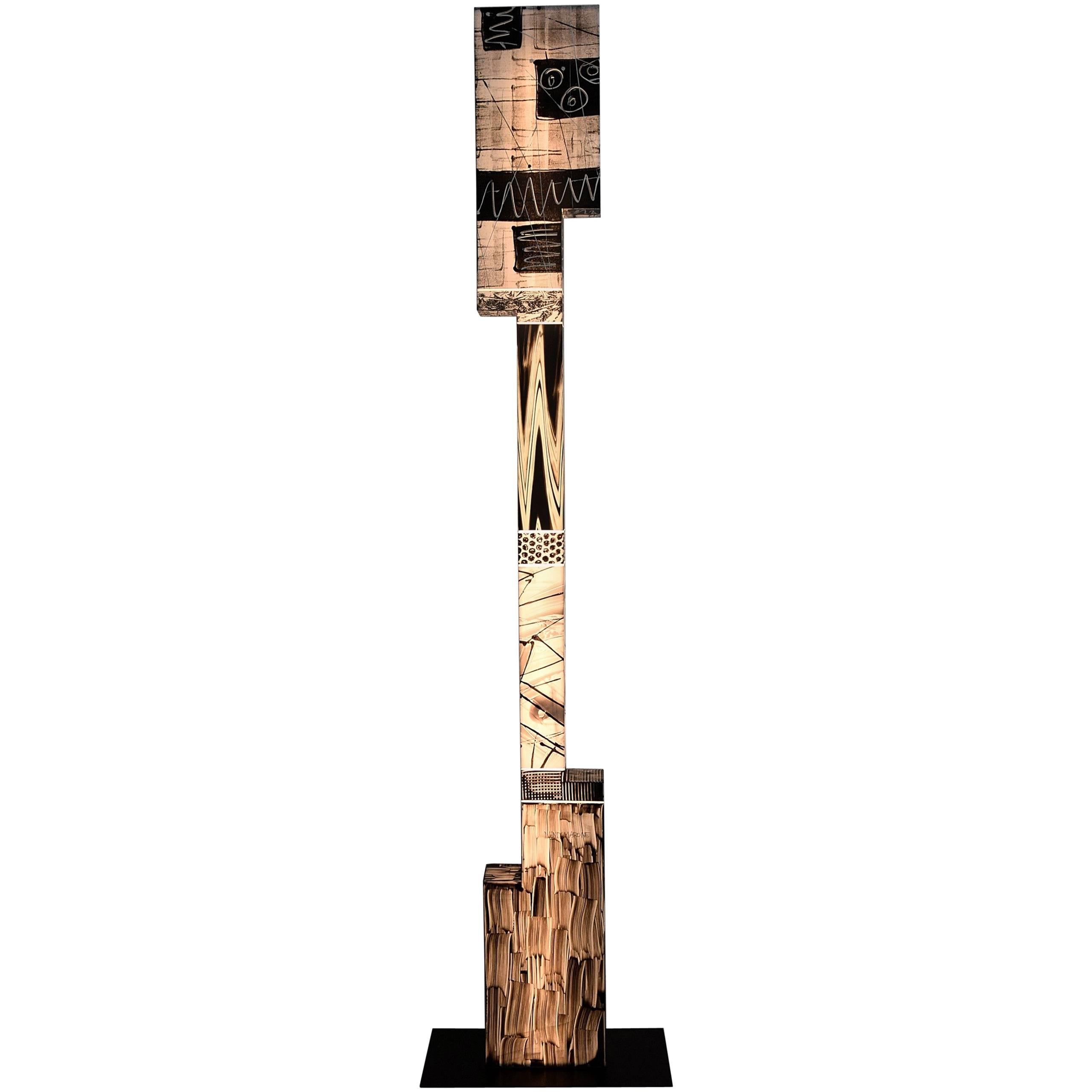 Mannahattan Hand-Painted Contemporary Floor Lamp For Sale