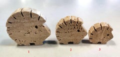 Mannelli F.Lli Travertine Ornaments Three Porcupines Minimalist Style