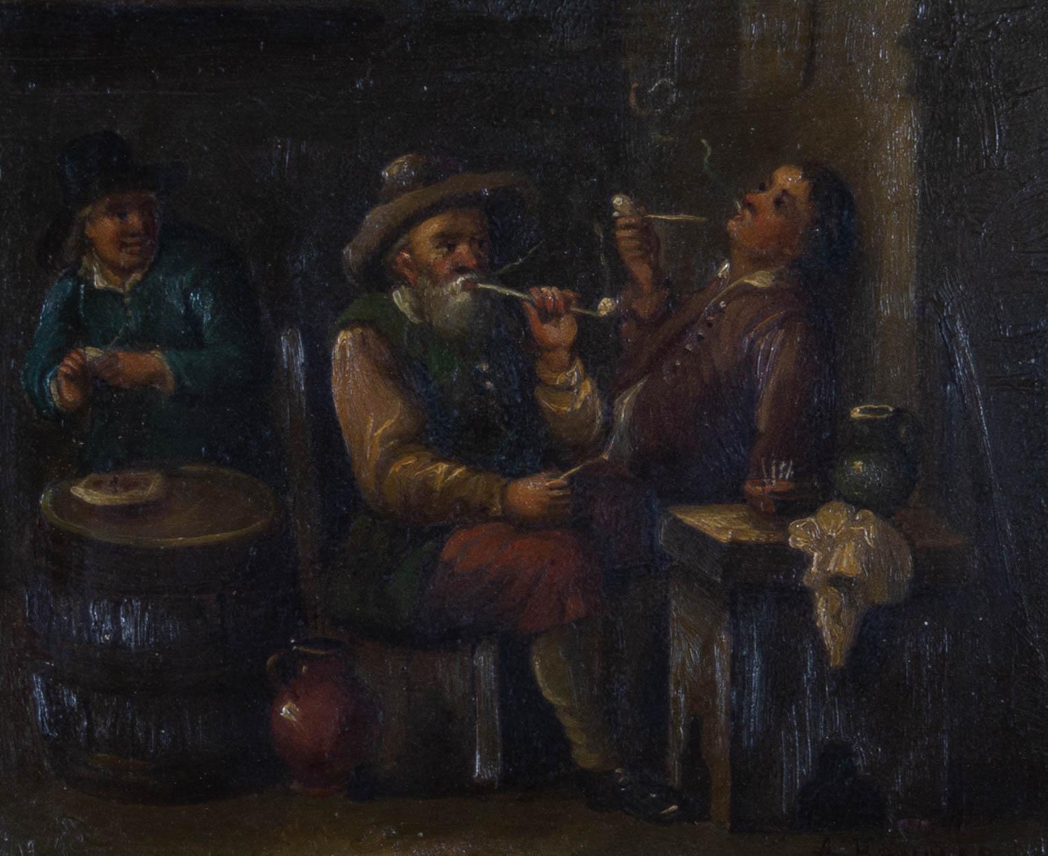 Manner of Adriaen Brouwer (1605-1638) - Mid 19th Century Oil, Drunkard's Inn 1