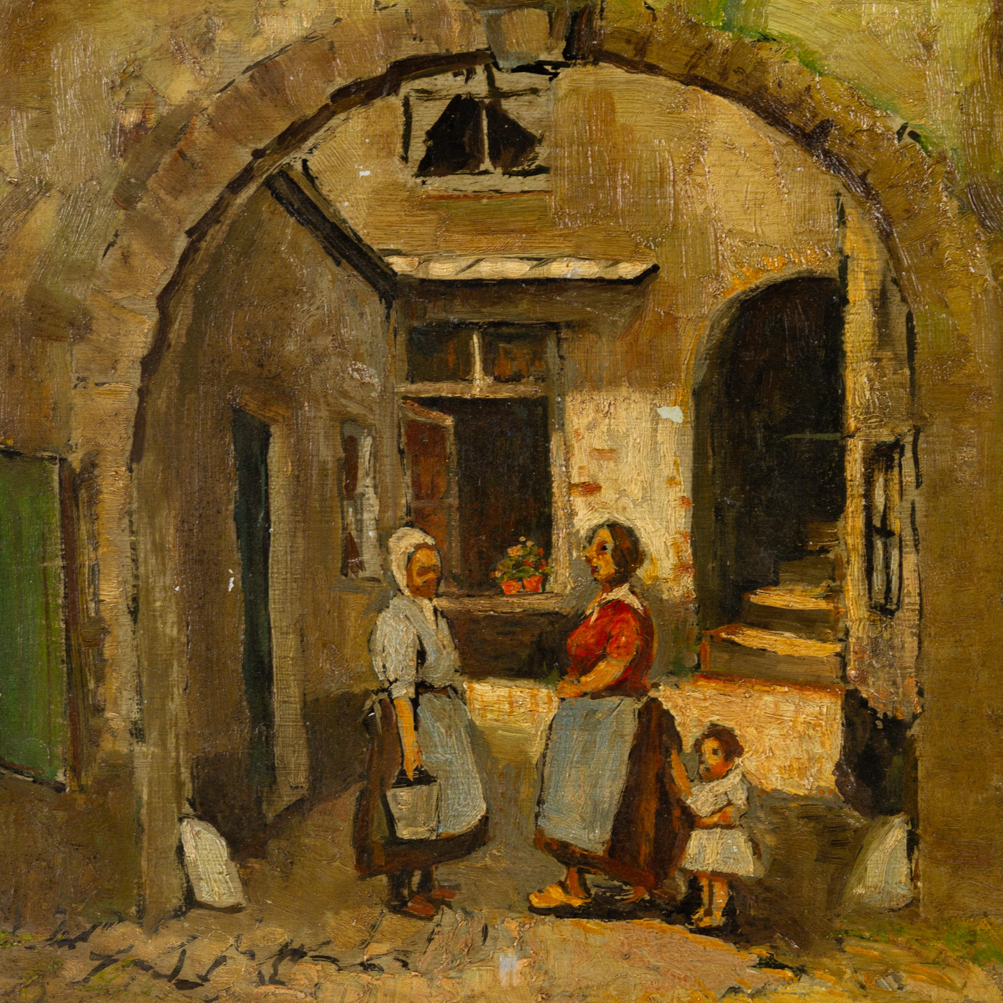 En buen estado
De una colección privada
Envío internacional gratuito
Pintura al óleo belga Manera de Charles-Edouard DuBois 
