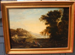 Manner of Claude Lorrain Merchants on the banks of the river po