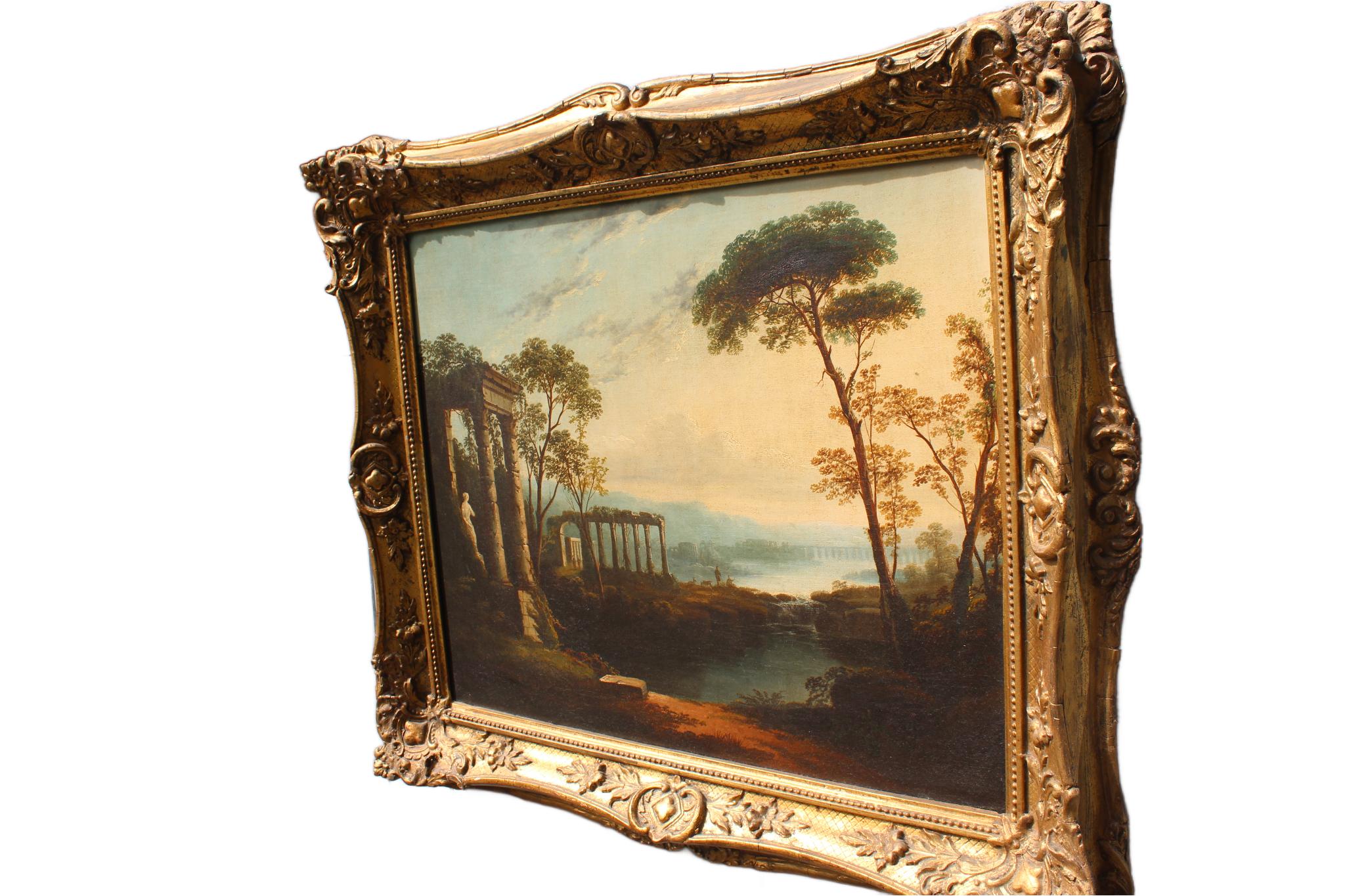 Baroque Manner of Claude Lorrain The Goat heard in Arcadian Landscape For Sale