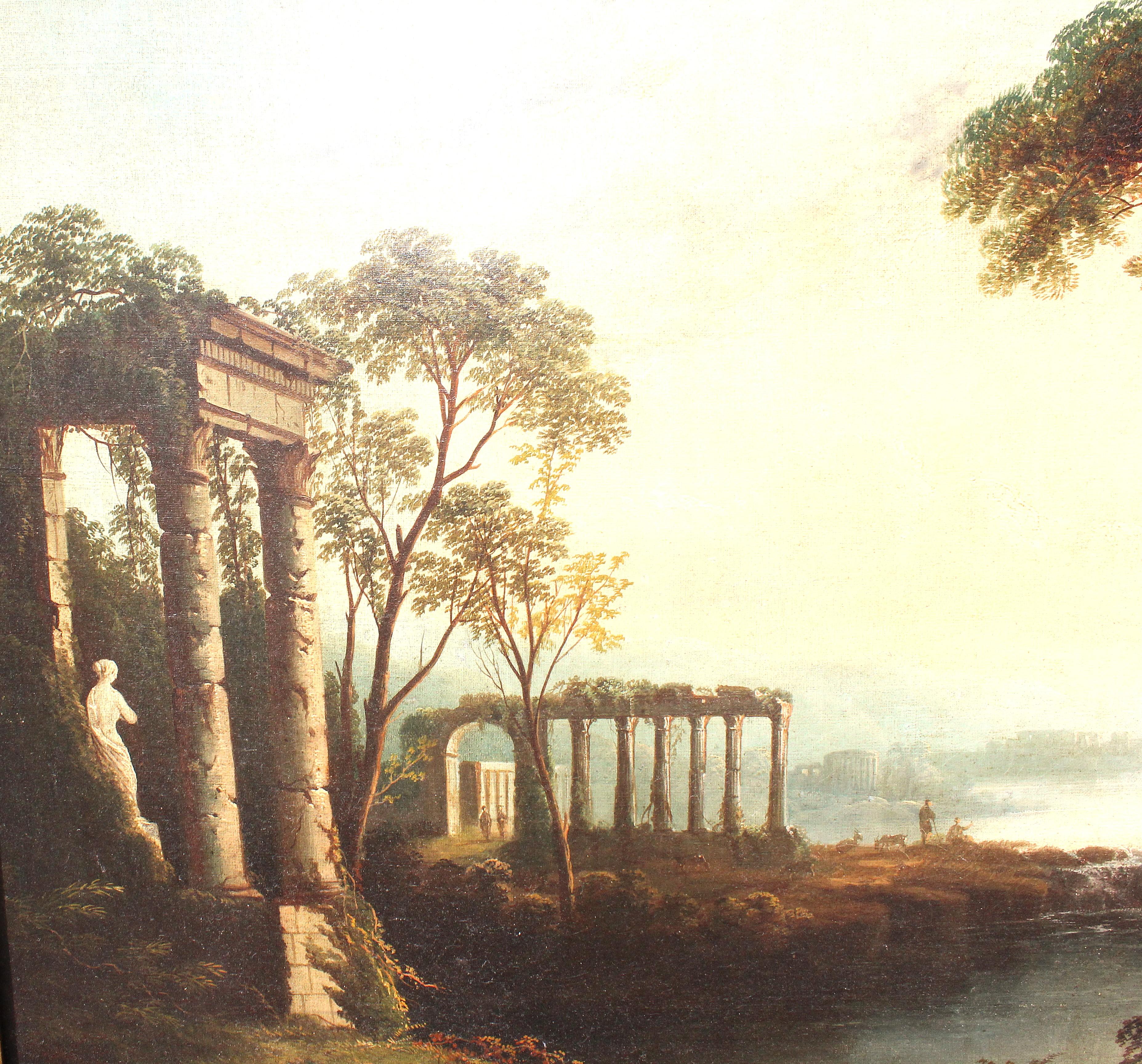 European Manner of Claude Lorrain The Goat heard in Arcadian Landscape For Sale