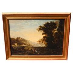 Manner of Claude Lorrain Merchants on the banks of the river po