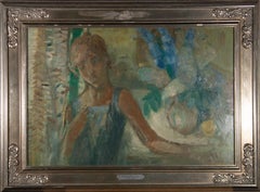 Manner of Francois Gall (1912-1987) - Early 20thC Oil, Impressionist Pondering