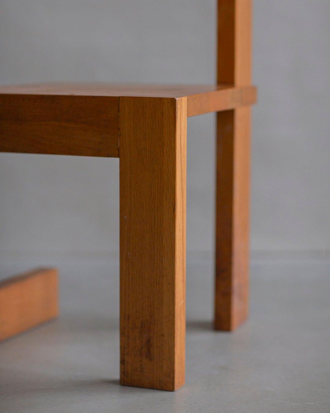 Manner Of Gerrit Rietveld - Steltman Chair - 1970s Dutch interpretation For Sale 6