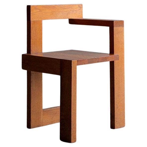 Manière de Gerrit Rietveld - Chaise Steltman - Interprétation hollandaise des années 1970 en vente