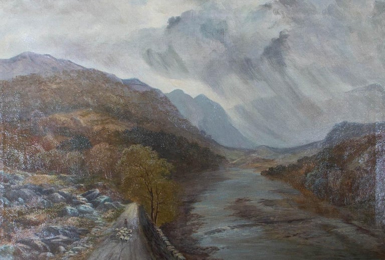 Manner of Henry Thomas Dawson (1811-1878)-Late 19thC Oil, Borrowdale, Yorkshire For Sale 1