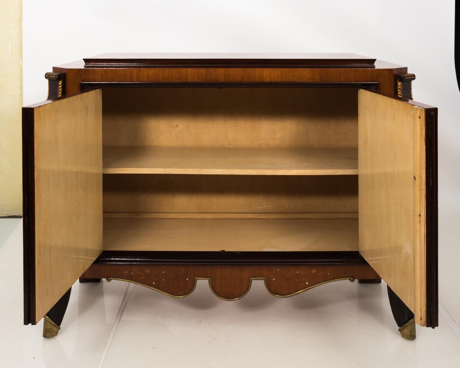 Manner of Jules Leleu French Art Deco Cabinet, circa 1940s For Sale 6
