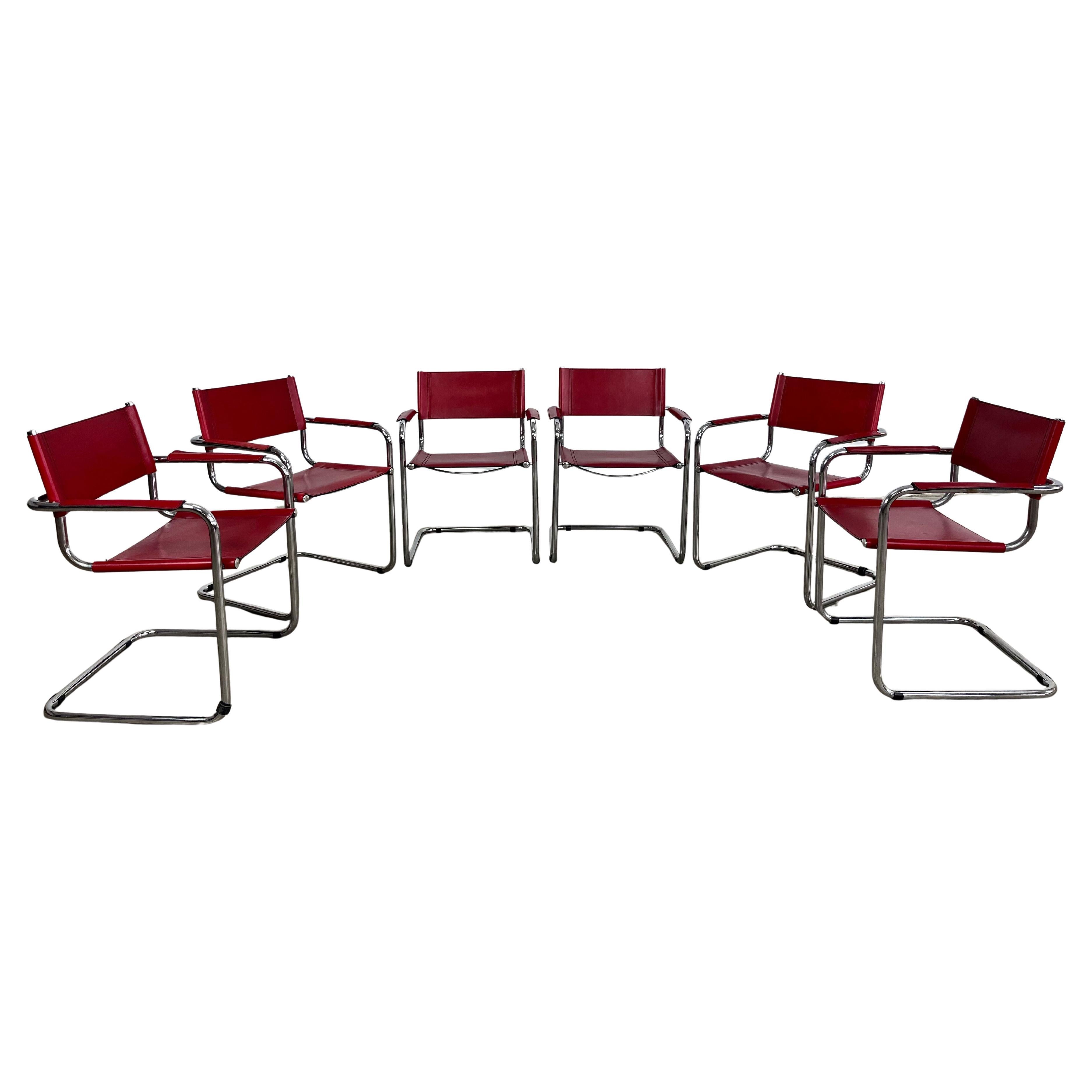 Sedie a sbalzo Mart Stam - Set di 6 sedie