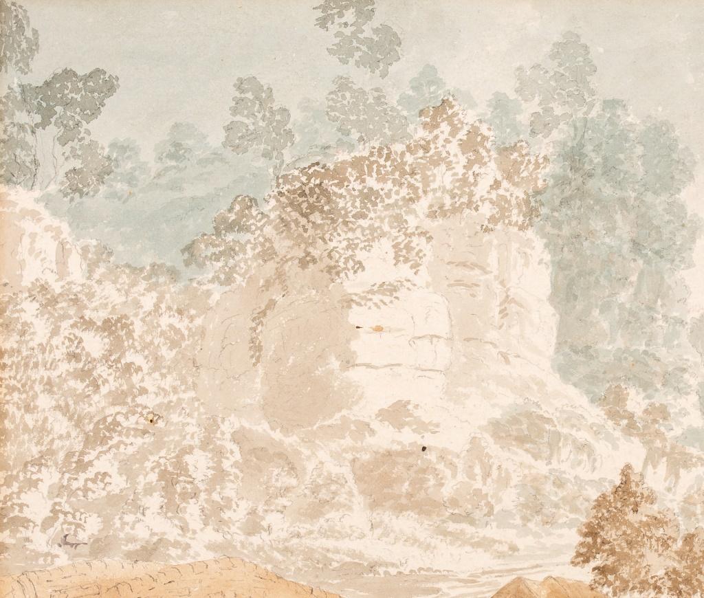 British Manner of Payne Mountainous Landscape Watercolor For Sale