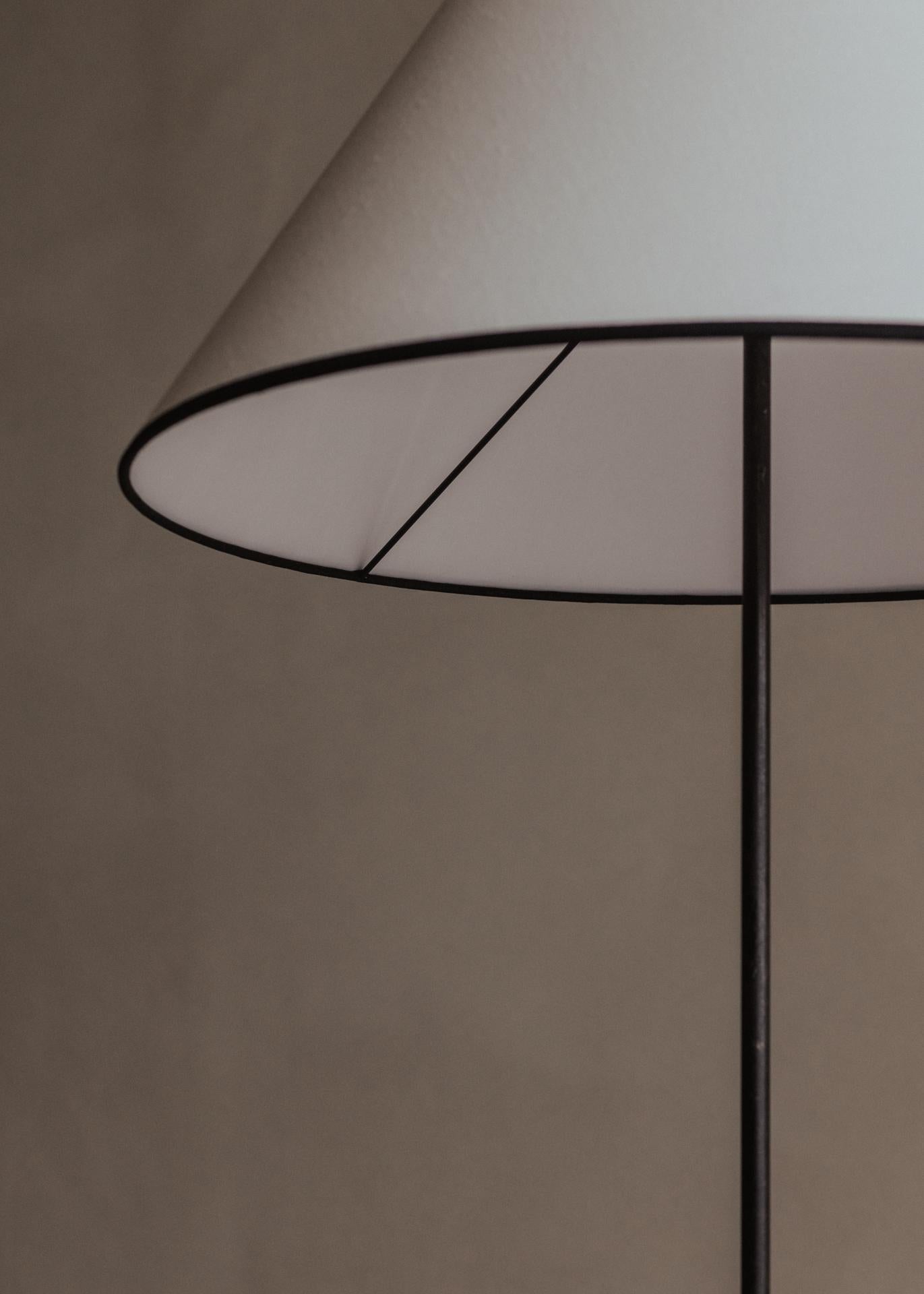 French Manner Of Adnet - Wrought Iron Tripod Lamp For Sale