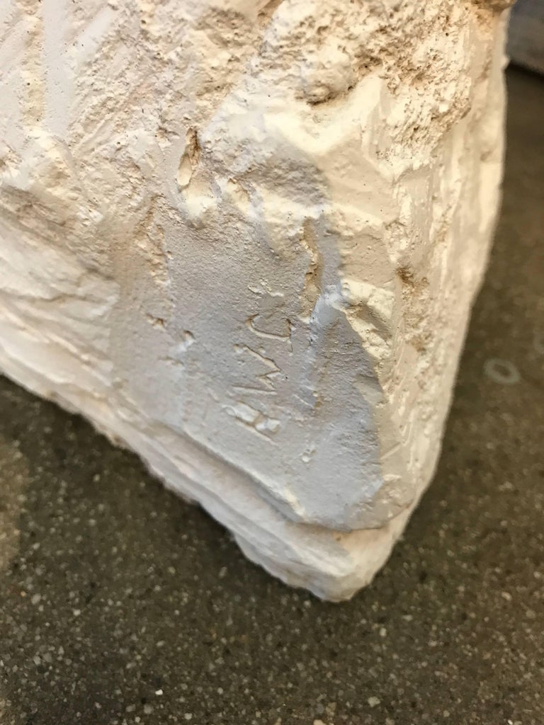 Manner of Sirmos Plaster Rock Floor Lamp, Monogrammed For Sale at 1stDibs