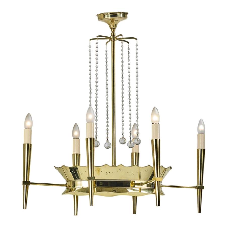 Manner of Tommi Parzinger Chandelier For Sale